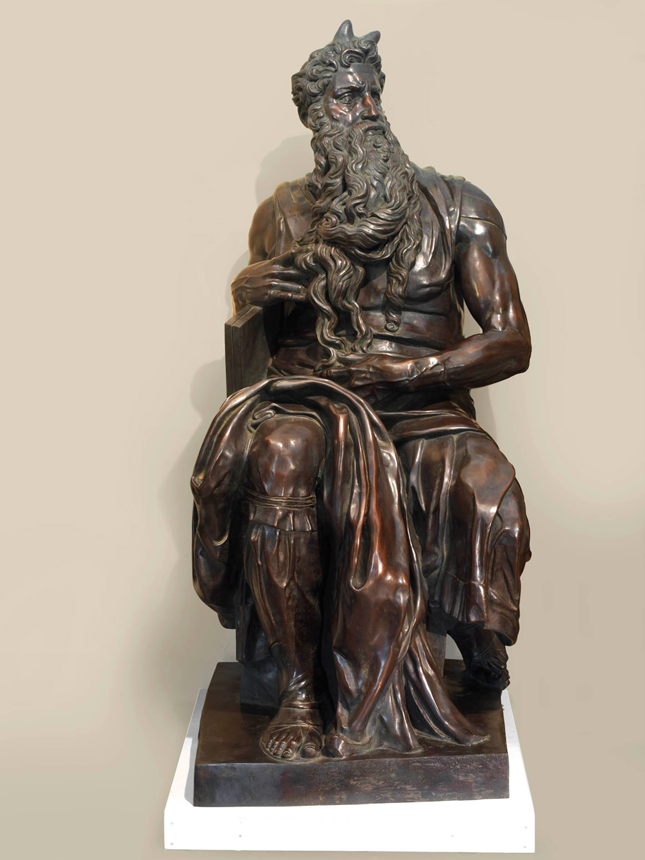 Michelangelo moses sculpture bronze